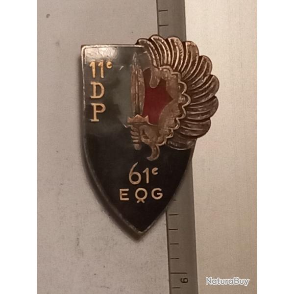 Insigne du 61me escadron de quartier gnral (61me EQG) de la 11me DP