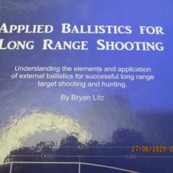 Livre de Bryan Litz - Applied ballistics for long range shooting avec son CD