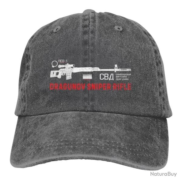 Casquette fusil sniper Dragunov - Gris / One Size