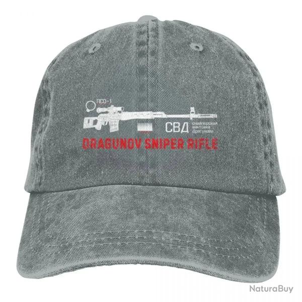 Casquette fusil sniper Dragunov - Gris clair / One Size