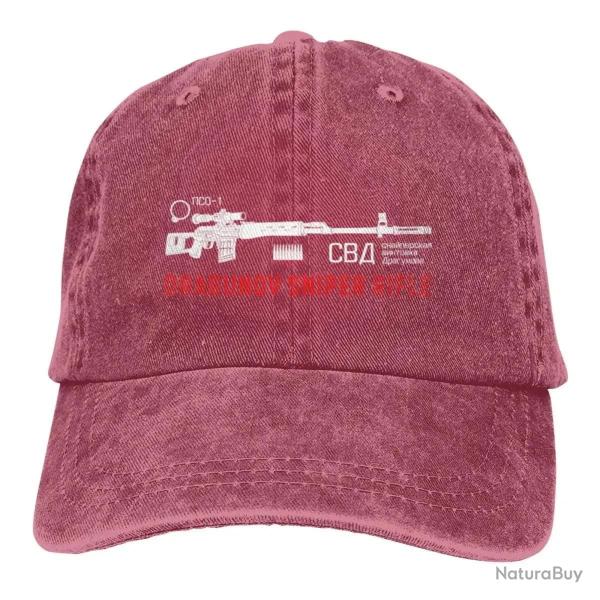 Casquette fusil sniper Dragunov - Rouge / One Size