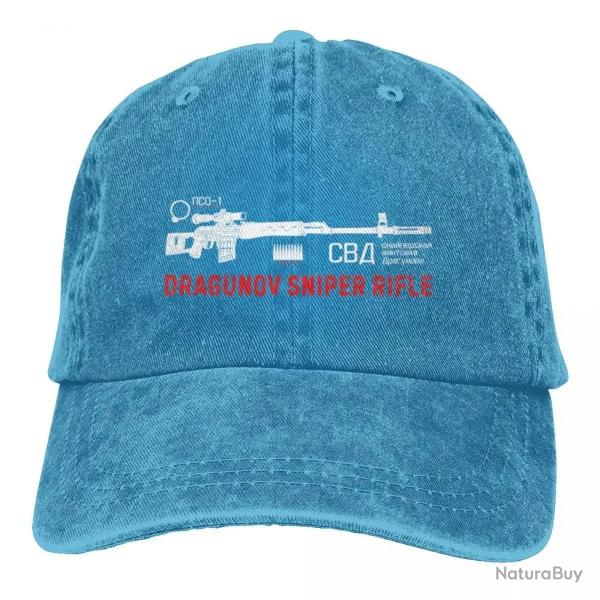 Casquette fusil sniper Dragunov - Bleu / One Size