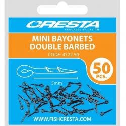 MINI BAYONETS DOUBLE BARBED PAR 50
