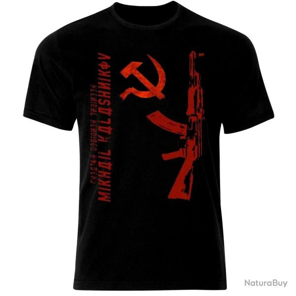 T-shirt fusil d'assaut sovitique Kalachnikov AK-47 - L