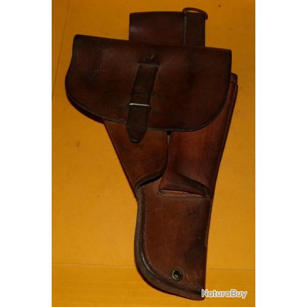 ETUI EN CUIR DE L'ARMEE FRANCAISE POUR P.A MAC 50,PERIODE GUERRE INDOCHINE ET ALGERIE ,   FABRICATIO
