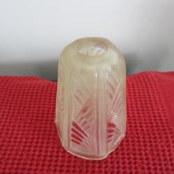 Tulipe verre moulé type Muller 1930