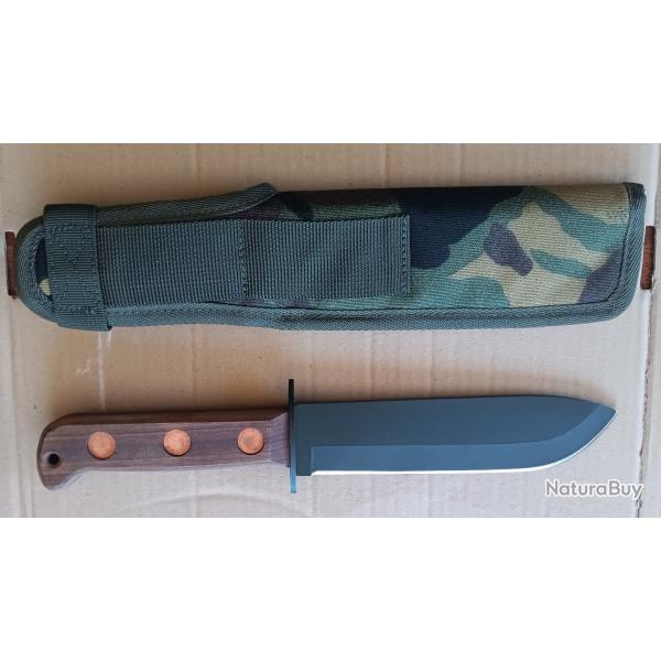 Couteau de survie de type militaire D avec 1 000 Denier DPM Cordura par Web-Tex