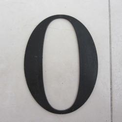 Ancienne grande lettre "O" d'enseigne - Acier 1960