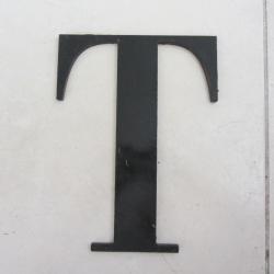 Ancienne grande lettre "T" d'enseigne - Acier 1960