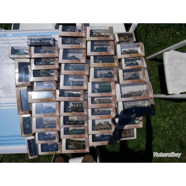 Maquettes Militaire seconde guerre mondial Lot de 42 vehicules militaire format 1/43