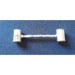 DOUBLE DOSETTE EN INOX PLOMB ET POUDRE