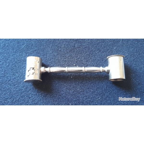 DOUBLE DOSETTE EN INOX PLOMB ET POUDRE