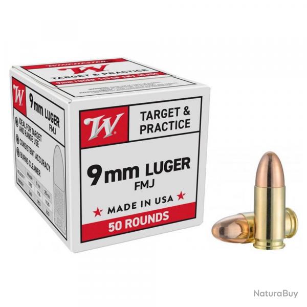 1000 Munitions WINCHESTER 9X19 FMJ 124GR 