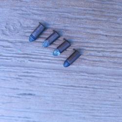 ANCIENNE MUNITIONS A BROCHE 8MM  . POUDRE NOIRE . LOT  DE  4  .