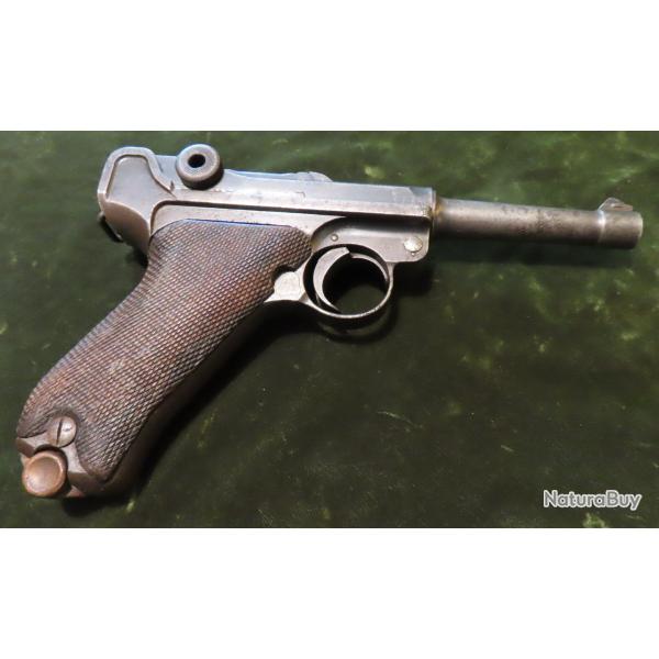 Rare P 08 Erfurt 1912 cal 9 x 19 non modifi (pas d'arrtoir de culasse)