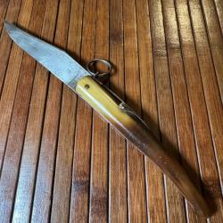 ANCIEN COUTEAU PLIANT A PALM PAR M.F MANUFRANCE 1900-1915 FRANCE CORNILLON WW1