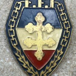 F.F.I, (149° Régiment d'Infanterie de Forteresse) écu peint, 42 mm,1944/55