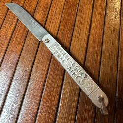 COUTEAU FRANÇAIS VINTAGE COLLECTOR DUMAS AÎNÉ TRENTE-DEUX 32 ATTENTION A TES DOIGTS ÉTAT PARFAIT