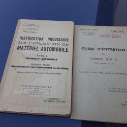 Lot de deux guide  d'entretien G.M.C