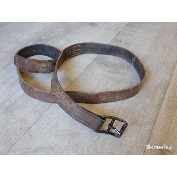 1937 ? Ceinture, ceinturon militaire arme suisse. 125 cm