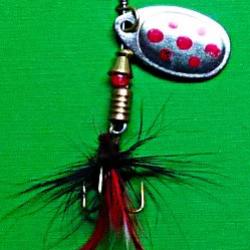 Cuiller tournante avec plumes pour tuites, perches et autres carnassiers - 3.70 gr - CT-XF3