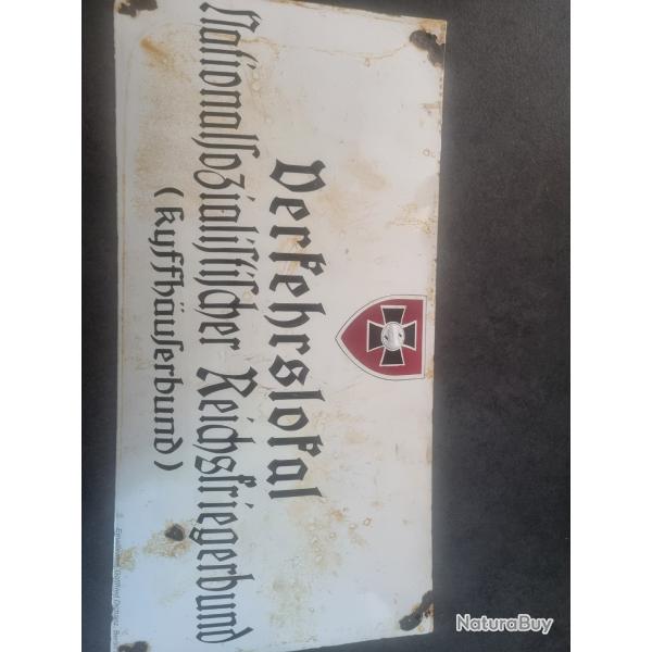 Plaque emaillee allemande
