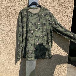 T-shirt de camouflage manches longues