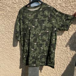 T-shirt manches courtes, motif camouflage