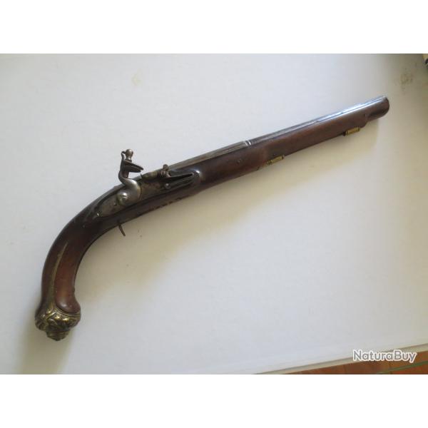 beau pistolet d'aron  silex  restaurer