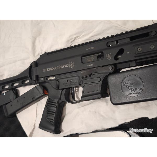Carabine grand power stribog SR9 A3 gen2 10 pouces , calibre 9x19 , lower Glock