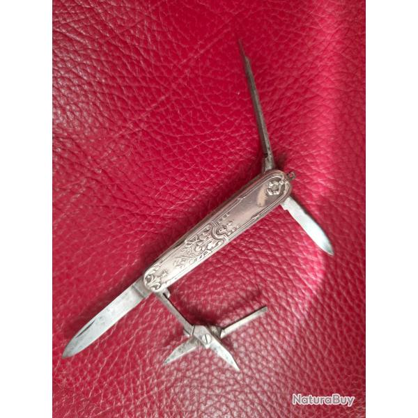 Couteau onglier argent