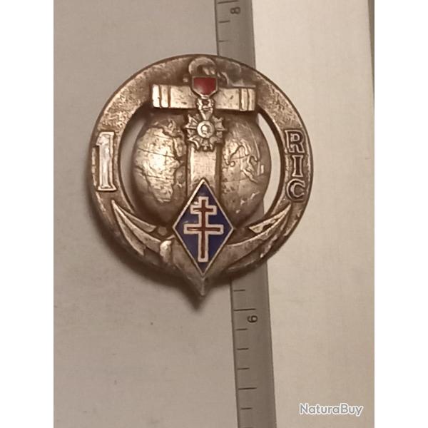 Insigne du 1er rgiment d'infanterie coloniale (1er RIC)