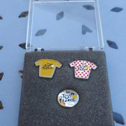 PINS TOUR DE FRANCE MAILLOT JAUNE MAILLOT A POIS LOT DE 3 PINS