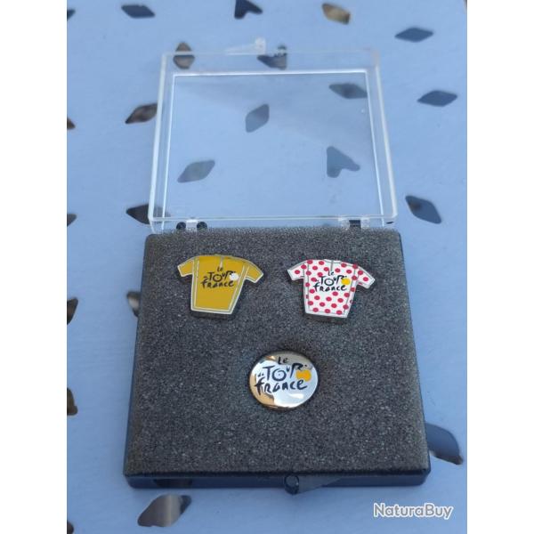 PINS TOUR DE FRANCE MAILLOT JAUNE MAILLOT A POIS LOT DE 3 PINS