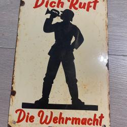 une plaque émaillée allemande ww2