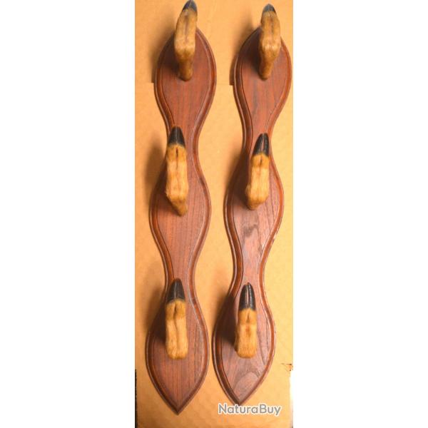 Beau rtelier patte de chevreuil 3 armes