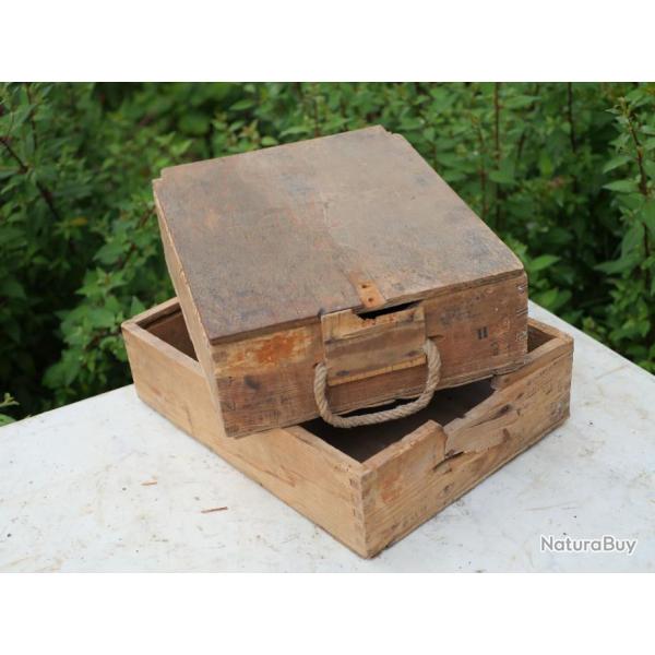 MILITARIA ALLEMAND WWII lot de caisses mortier  8 cm Gr.W.34 Granate Werfer 34 Lot  restaurer