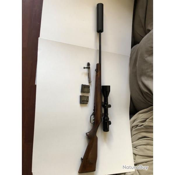 Vends carabine Brno fox 2, 222rem, avec silencieux