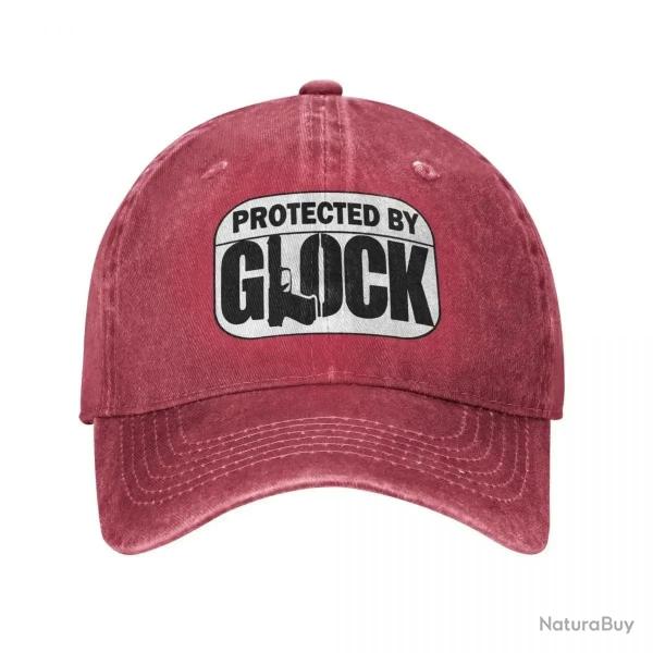 Casquette Protected by Glock - Rouge / Unique