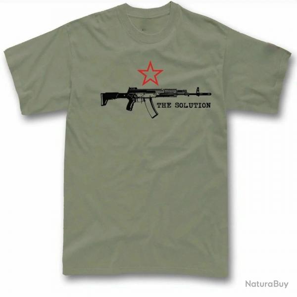 T-shirt Kalachnikov AK-12 Russie AK 47 - Vert arme / S