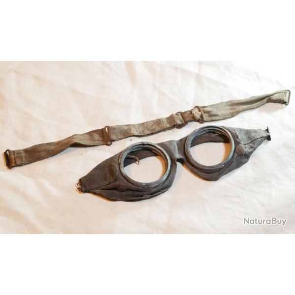 Arme allemande - authentique paire lunettes motocycliste allemand - WWII