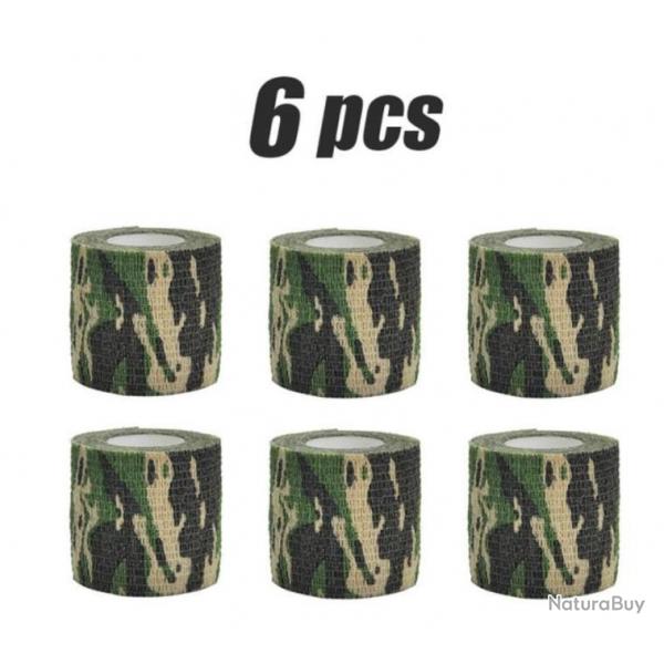 Lot de 6 bandes camouflage adhsives, 5cmX4,8m .....