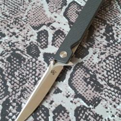 Sitivien ST6 - noir - Couteau pliant - Lame Acier D2 finition miroir - Manche G10 - Flipper - EDC