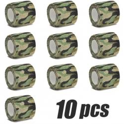 LOT 10 bandes camouflage adhésives, 5cm X 4,8m .....