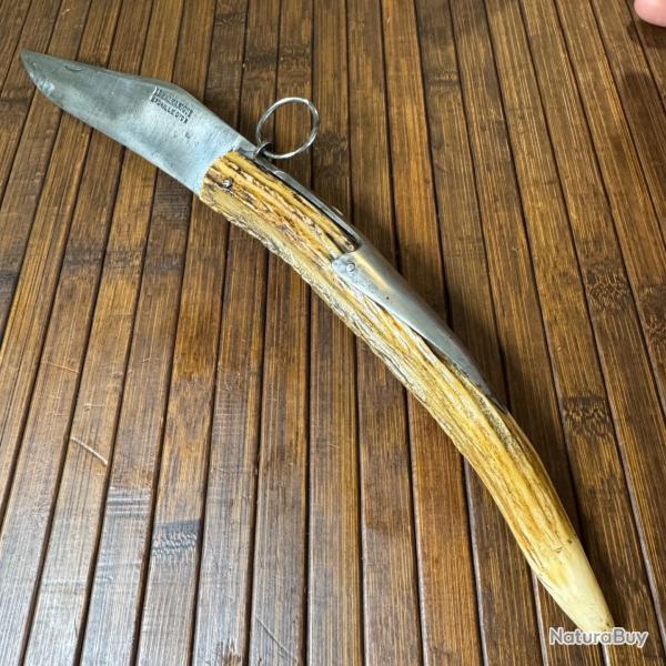 BEAU ET GRAND COUTEAU NAVAJA  LE BALKANIQUE MDAILLE D'OR DEBUT 1900 ALAIN SAINT-JOANIS DEPUIS 1876