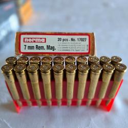 Munitions Norma pointe plastique calibre 7 Rem