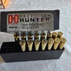 15 munitions Hornady 7 Rem Précision hunter Eldx
