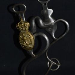 RARE MORS DE CHEVAL OFFICIER ARTILLERIE GARDE IMPERIALE-SECOND EMPIRE-CRIMEE-ITALIE-MEXIQUE-1870/71