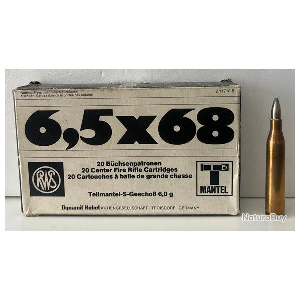 BOITE 20 BALLES 6?5 X 68 RWS