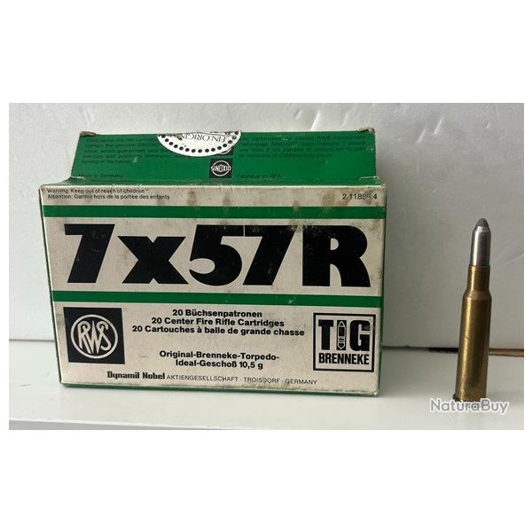 BOITE DE 16 BALLES CALIBRE 7,5 x 57 R (10,5gr / 162 grains)  RWS